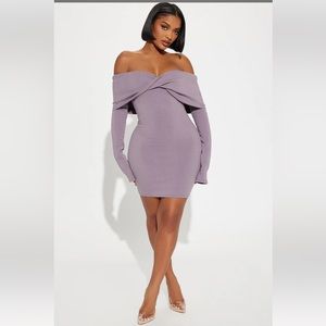 Fashion Nova bark brown Vivianna snatched mini dress